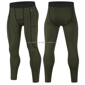 Mallas de alta calidad para hombre, ropa de gimnasio de punto de Color sólido, mallas deportivas de tamaño versátil para hombre, logotipo personalizado OEM - Product Image 5