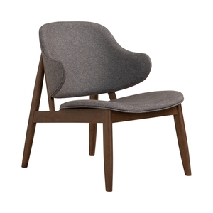 Sillón de Salón de Madera de Estilo Moderno Premium con Asiento Tapizado en Color Nogal y Reposabrazos para Sala de Estar, Hotel, Cafetería, Restaurante - Product Image 1
