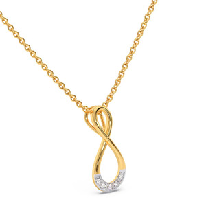Collier pendentif géométrique en diamant à motif infini ajouré - Product Image 3