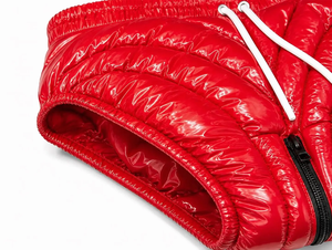 Nylon Puffer Quilted <b>Boxer</b> Briefs Zip Front Breathable Knitted <b>Underwear</b> for Men - Product Image 3