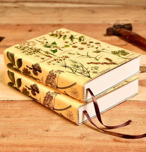 Antique Botanical Leather <b>Journal</b>, Handmade Writing <b>Notebook</b>, Gift for Her - Product Image 1