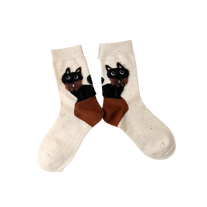 Women's Crew Socks Autumn <b>Animal</b> <b>Pattern</b> Spandex Polyester Cotton Breathable Eco-Friendly Casual Daily Use Wholesale - Product Image 5