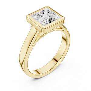 ชุดเครื่องประดับอัญมณีคลาสสิกแหวนแต่งงานแฟชั่น14K สีทองเข้ม2 CT เจ้าหญิงตัด IGI สำหรับปลูกเพชรของขวัญครบรอบ - Product Image 2