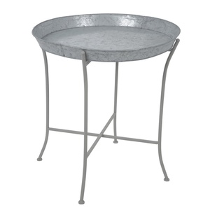 Top Trending Industrial Metal Side <b>Table</b> With Powder Coated Frame <b>For</b> Office Reception Area And Stylish Professional - Product Image 5