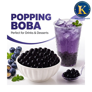Bolas de Boba con Sabor a Arándano, Jugosas y Explosivas, 3.4 kg, para Té de Burbujas y Té con Leche, Hechas en Taiwán - Product Image 1