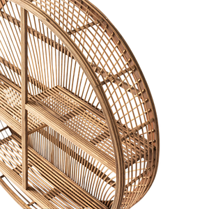 Exquisite Rattan Round Wall <b>Shelf</b> Decorative Storage <b>Rack</b> for Luxury Spa and Hotel Interior Design Handmade Bulk - Product Image 3