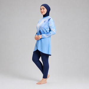 Ensemble Burkini Tendance pour Femme, Couvrant Entièrement le Corps, Maillot de Bain Musulman Séchage Rapide Respirant, Logo Personnalisé, Vente en Gros - Product Image 3