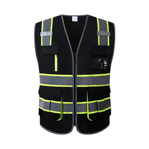 Men's Heavy Duty Winter Breathable Canvas Workwear Vest Custom Logo <b>Hi</b> <b>Vis</b> Reflective Safety Waistcoat Customizable Traffic Vest - Product Image 2