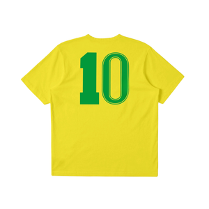 T-shirt à manches courtes jaune pour homme Lanisters, col rond, coupe classique, jersey de coton, imprimé lettres, logo sur le devant - Product Image 2