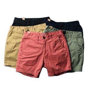 Pantalones Cortos Vintage de Algodón Suave con Efecto Desgastado para Hombre, Estilo Urbano, con Cordón en la Cintura, Fabricante OEM AI-SH-18 - Product Image 1