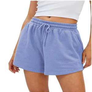 Shorts décontractés noirs pour femmes, taille élastique, légers, pour l'été, pour la détente, à porter au quotidien - Product Image 5