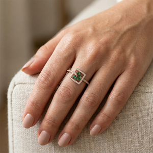 Anillo de Diamante de Lujo Cultivado en Laboratorio, Chapado en Oro de 18K y Rodio, Engaste de Bisel Oeste-Oriente, Corte Brillante Redondo, Anillos de Compromiso para Mujer, Joyería - Product Image 2