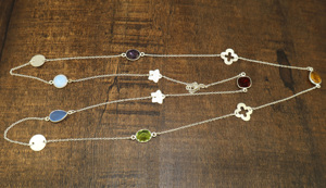Royal Fashionable Natural Hydro <b>Quartz</b> Gemstone 925 Silver Plated Power Chain <b>Necklace</b> Healing Crystal Birthstone Women Jewelry - Product Image 3