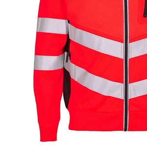 เสื้อฮู้ดนิรภัยสำหรับผู้ชาย ANSI Class 2 ไฟ LED กันน้ำ น้ำหนักเบา ผ้าฝ้ายฟลีซ ระบายอากาศได้ดี กันยับ ปรับแต่งได้เต็มที่ - Product Image 3