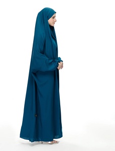 Vestido largo de poliéster ligero de color liso con cuello alto y manga larga para mujer Royal Nida, estilo modesto, holgado, para uso diario, talla mediana. - Product Image 4