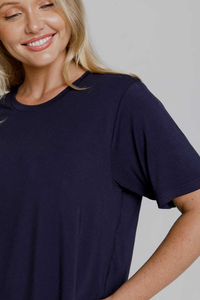 Camiseta de Manga Corta para Mujer, 100% Algodón, Cuello Redondo, Corte Regular, Suave, Básica, Venta al Por Mayor Personalizada - Product Image 2