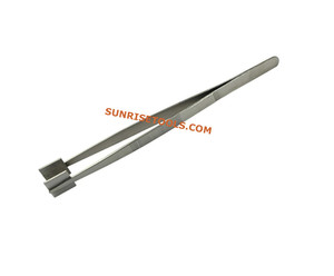 SUNTOOLS/STIPL 8" Durable <b>Plastic</b> Tweezer Square Tip Non-magnetic Non-conductive Acid Resistant <b>Glue</b> Resistant for Jewelry - Product Image 2