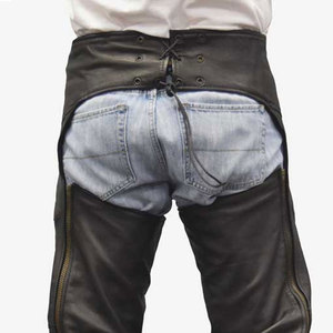 Chaps d'équitation western en cuir véritable de haute qualité pour hommes et femmes, chaps d'équitation longs de haute qualité - Product Image 6