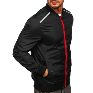 New Fashion Bomber <b>Jacket</b> <b>Men</b> Causal Zipper Embroidery Design <b>Long</b> Sleeve - Product Image 1