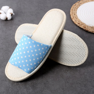 Pantuflas de SPA Personalizadas de 5 Estrellas con Punta Abierta, Pantuflas Desechables de Lino para Habitaciones de Huéspedes, Calzado Antideslizante de Tela para Viajes y Hoteles - Product Image 6