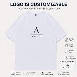 T-shirt décontracté pour homme à manches courtes coupe classique, motif Roi d'échecs, personnalisable OEM, blanc, col rond, 100% coton mélangé, respirant, écologique - Product Image 4