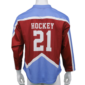 Cheap Wholesale Ice Hockey Uniform Blank Custom Design Shirts Tops Sportswear Hockey Jerseys - Product Image 3