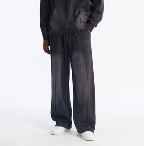 High Quality 430gsm Washed Wide Leg Pants Blank Streetwear Sport <b>Trousers</b> Cotton Fleece Baggy Men Wide Leg Sweatpants - Product Image 1