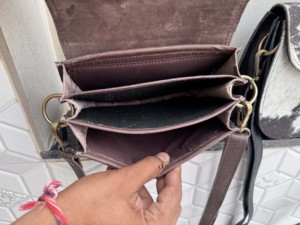 Sac à bandoulière en cuir de vachette pour femme, style western, nouvelle collection, sac à main bohème multi-usages en cuir à poils - Product Image 6