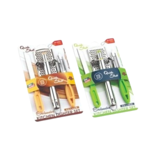 Juego de Utensilios de Cocina Multiusos con Encendedor de Gas de Largo Alcance, Cuchillo Afilado de Acero Inoxidable, Pelador de Frutas y Rallador Manual - Product Image 1