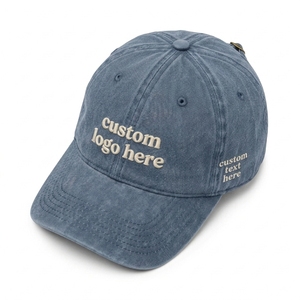 Custom Vintage Washed Cotton Casual Outdoor Travel Embroidered Baseball Dad <b>Hat</b> Adjustable Strapback Unstructured Unisex OEM ODM - Product Image 2