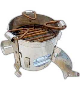 Parrilla de Carbón de Acero Inoxidable con Rejilla Extraíble - Product Image 1