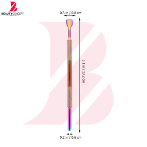 Coupe-cuticules double face professionnel pour manucures, outil pour les artistes et techniciens des ongles, ensembles de soins des ongles multicolores et finition dorée - Product Image 5