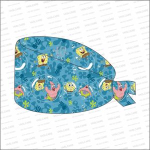 Printed Nurse <b>Cap</b> Polyester Nursing <b>Scrub</b> <b>Cap</b> Tie Back Nurse Headwear Medical Head Cover for Healthcare Professionals Vaslcare - Product Image 2