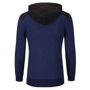 Sudadera con Capucha Azul para Hombre, con Cierre, Manga Larga, Color Sólido, Transpirable, de Poliéster, para Otoño - Product Image 2