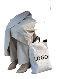 Sac de courses et cadeaux personnalisé, long, uni, écologique, réutilisable, grande capacité, avec logo imprimé, poignée en corde de nylon colorée et bandoulière - Product Image 6