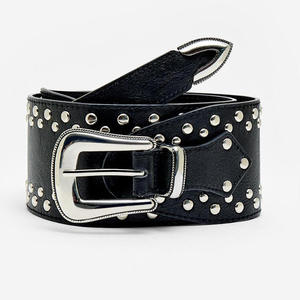 Men's Premium Quality Casual Cow Hide Genuine Leather <b>Square</b> Solid Customizable Belt <b>Adjustable</b> Length Steel Eco-Friendly - Product Image 1