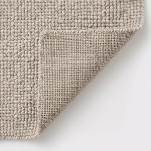 Alfombra Tejida a Mano de Lana Beige con Textura de Pelo Medio, Antideslizante, de Color Sólido, con Base de Lona de Algodón Moderna, para Sala de Estar o Dormitorio - Product Image 6