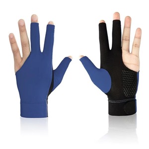 Gants de billard à demi-doigts avec sangle de poignet réglable pour la pratique du billard et du snooker, unisexe, sport - Product Image 1