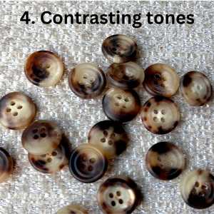 High Quality Custom Round 4-Hole Buffalo Horn Animal Style Durable <b>Handmade</b> Sewing Buttons for <b>Clothes</b> Shirt Suit - Product Image 3