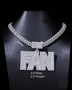 Colgante de diamante de moissanita 3D personalizado de Plata de Ley 925 de alta calidad estilo Hip Hop chapado en oro para fiestas - Product Image 5