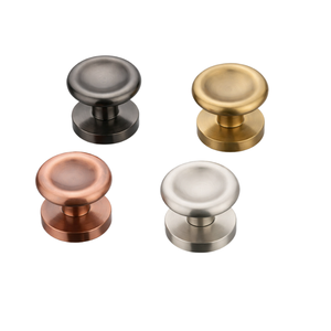 Luxury Solid Brass Villa Door <b>Handle</b> Knob Modern Round Design Interior| Door Hardware Antique Black Gold Graphite Premium Finish - Product Image 1