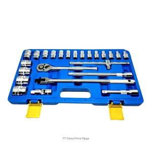 Juego de Llaves de Tubo de Alta Calidad de 24 Piezas y 1/2 Pulgada, Juego de Herramientas de Llave de 6 Puntas de Cromo Vanadio con Estuche de PVC para Reparación de Automóviles - Product Image 4