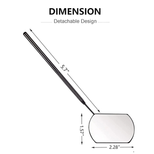 Eyelash Mirror <b>Square</b> Eyelash Extension Mirror Lash Makeup Beauty <b>Tool</b> Handheld Stainless Steel Material Professional Quality - Product Image 3