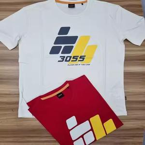 Lote de Excedentes de Camisetas de Algodón Sólido de Marca Original Canceladas por Fábrica, Venta al por Mayor de Ropa Masculina de Bangladesh para Primavera/Verano - Product Image 2