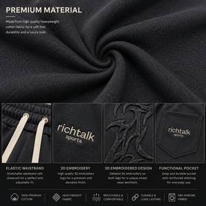 Men's Wide Leg <b>Fleece</b> <b>Pants</b> Embossed 3D Design Elastic Waist Drawstring Sporty Autumn Casual Trousers - Product Image 6