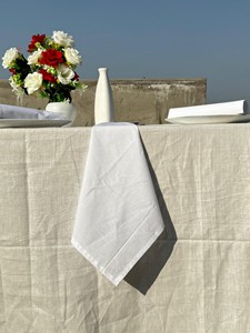 Ensemble de serviettes en coton de couleur unie faites à la main, taille classique personnalisée, serviettes carrées pour la décoration de table, lavables pour la maison et les mariages - Product Image 4