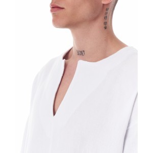 Camiseta Blanca sin Mangas para Hombre, Corte Regular, Cuello Redondo, Color Sólido, 100% Algodón Tejido, Diseño Liso, Estilo Vintage, Secado Rápido - Product Image 5