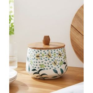 Tarro de madera esmaltada ecológico hecho a mano para almacenamiento en la cocina, hecho de madera de mango, para almacenamiento de alimentos y contenedor. - Product Image 3