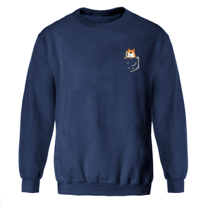 Sweat-shirts à col rond en coton ODM, vierges et unis, en matériaux originaux, pour hommes, avec broderie, style pull à col rond - Product Image 6