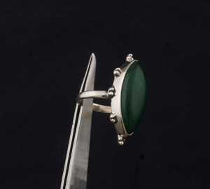 Marquise Green <b>Jade</b> <b>Ring</b> Handmade 925 Sterling Silver Gemstone <b>Ring</b> Elegant Jewelry Gift For Women - Product Image 2
